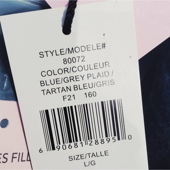 AVEC LES FILLES Tartan Plaid Patchwork Over Coat Blazer - Picture 12 of 15